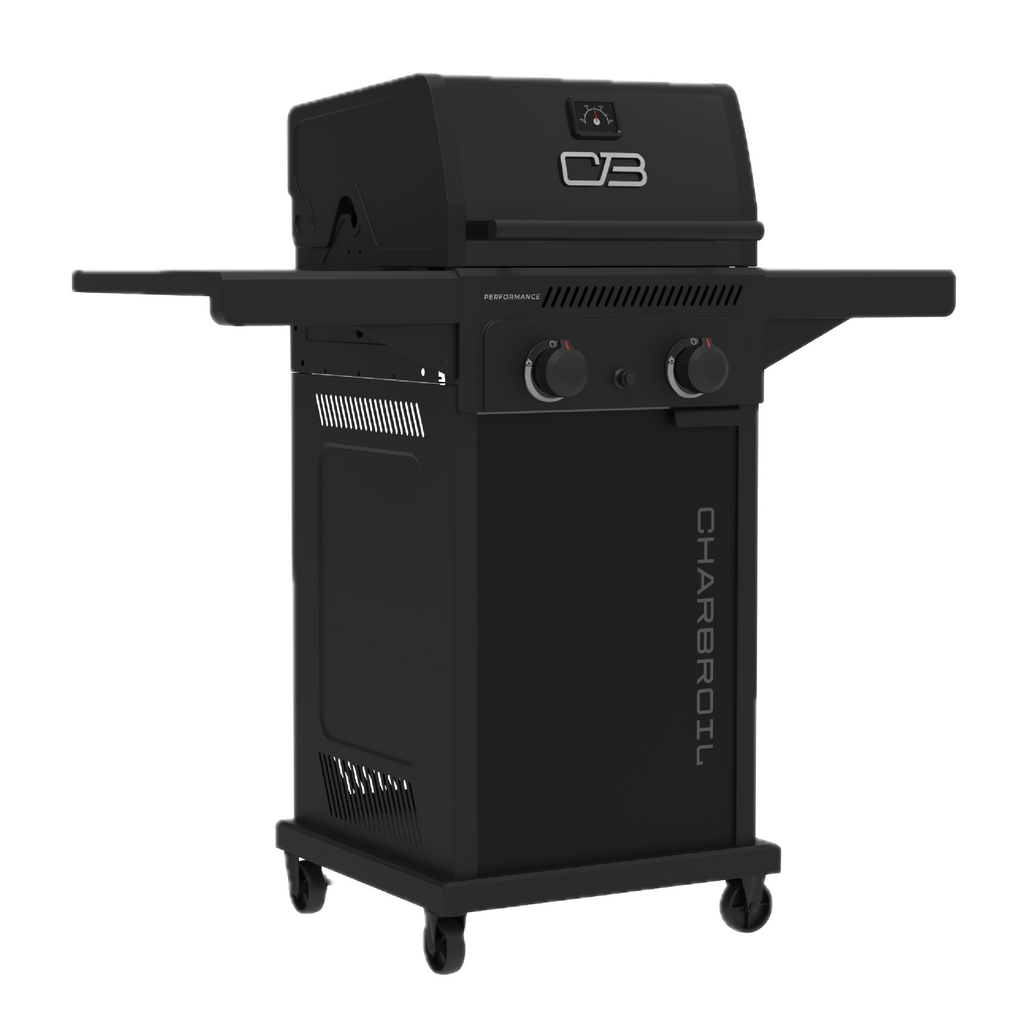 Char-Broil Performance Series™ FlavorMax™ 2 Burner Gas Grill Cabinet with Foldable Side Shelves Black product view 1