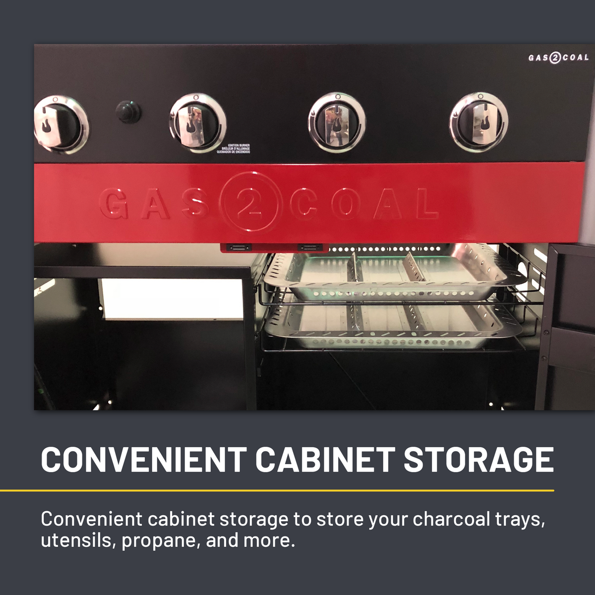Char-Broil Gas2Coal® 4-Burner Hybrid Grill product view 9