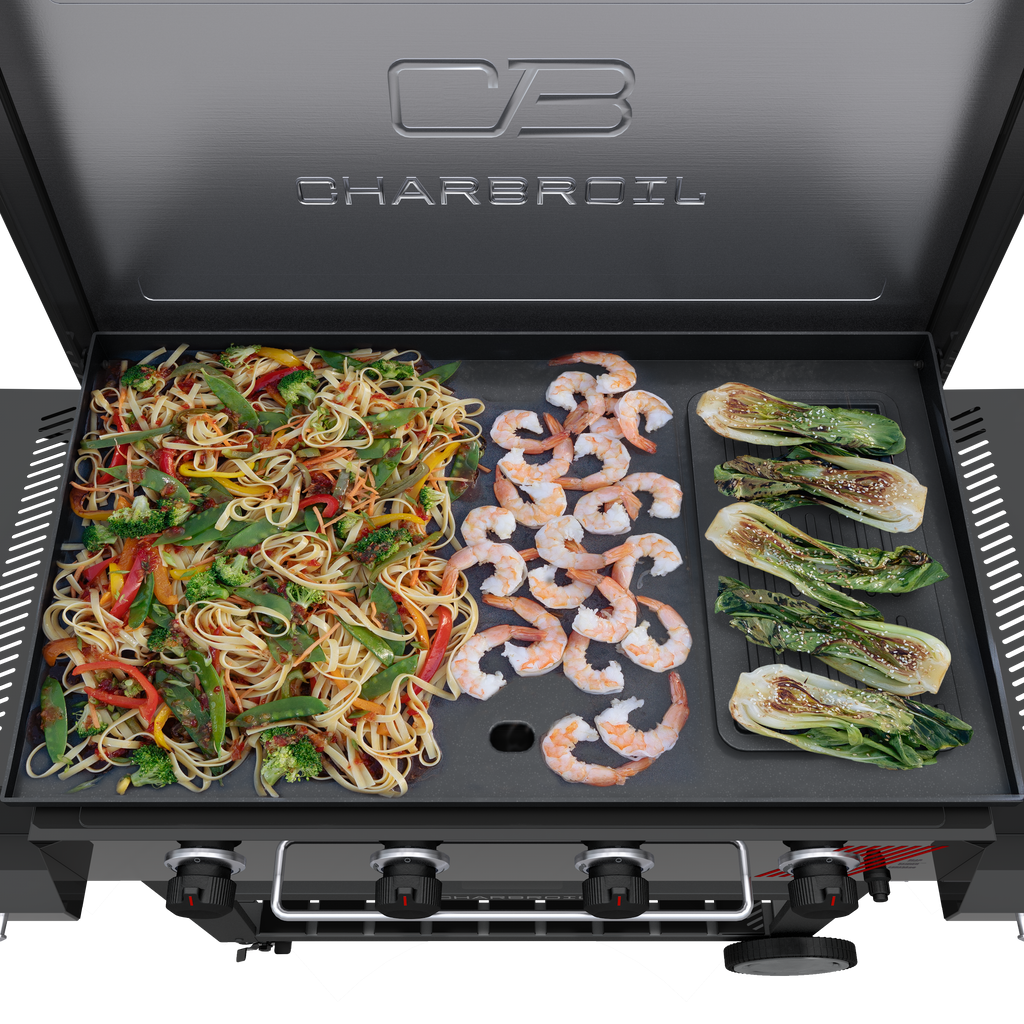 Char-Broil Charbroil® 36" Performance Series™ Deluxe Propane Gas Griddle with Cart 4 Burner Flat Top Grill, Black 463285924 product view 1