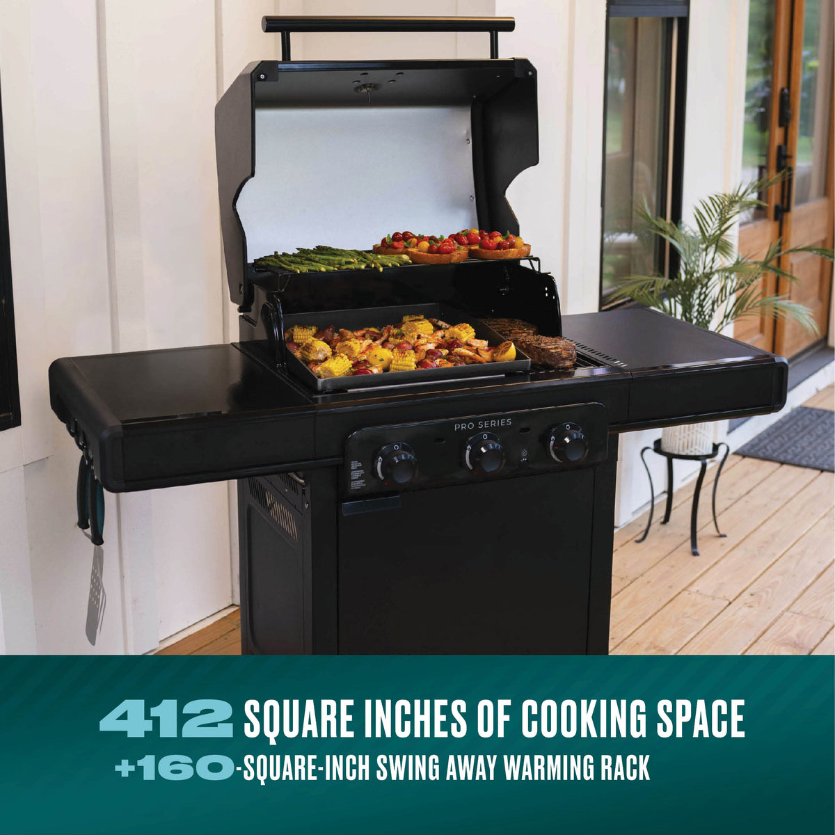 Char-Broil Pro Series™ 3-Burner Gas Grill and Griddle product view 3
