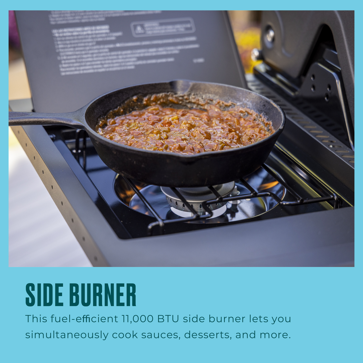 Char-Broil Performance Series™ FlavorMax™ 5 Burner Gas Grill Cabinet with Side Burner and 12" Griddle Black Gray product view 8
