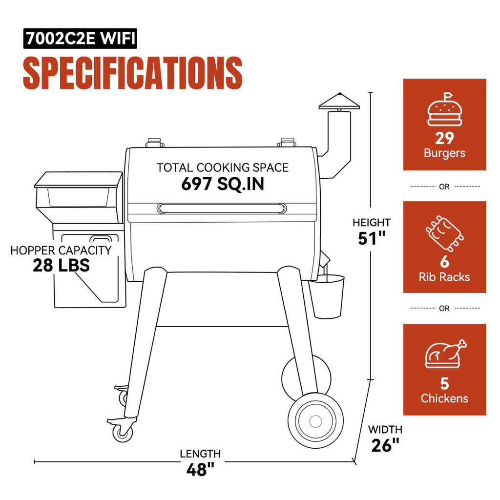 Z GRILLS 7002C2E WIFI - STAINLESS STEEL product view 1
