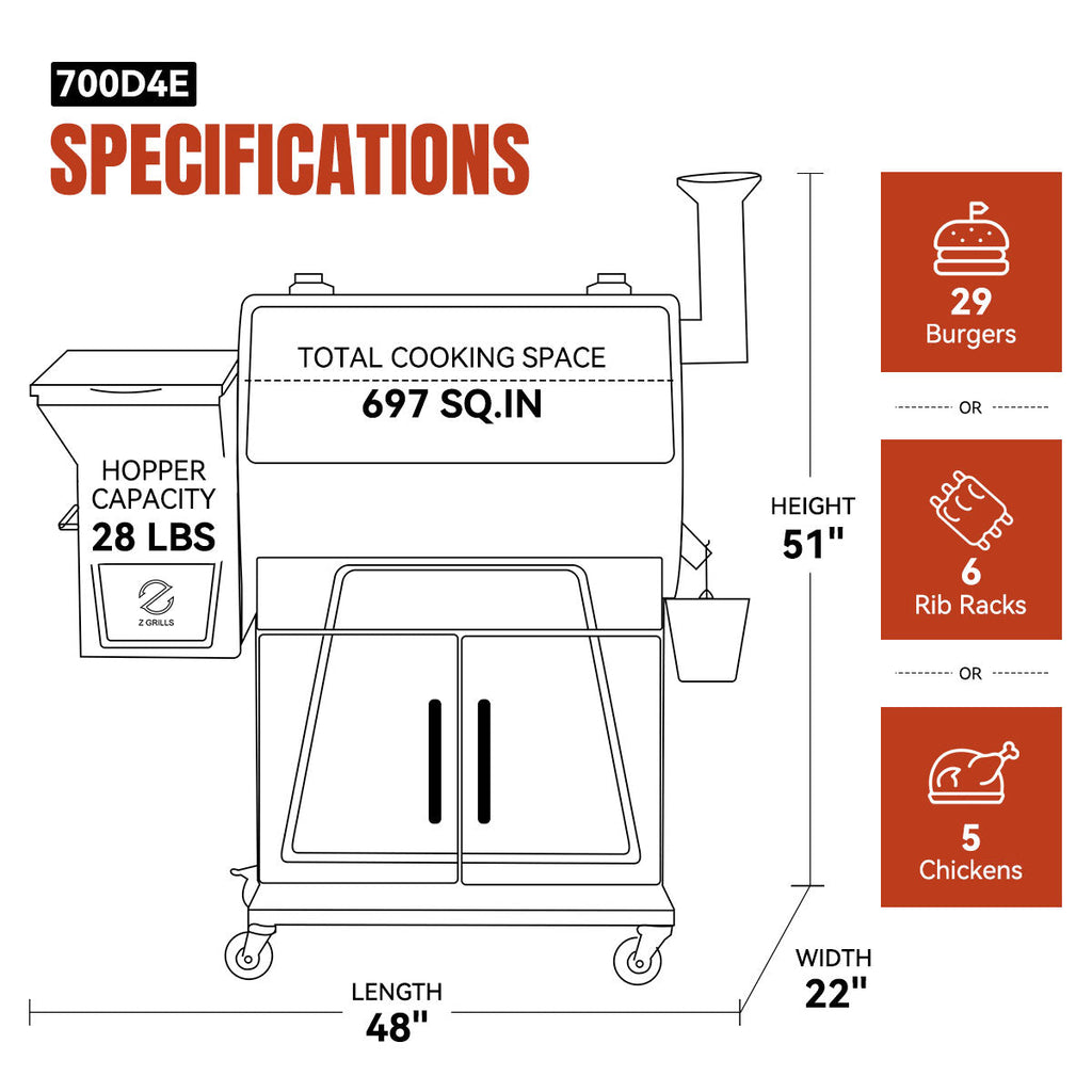 Z GRILLS 700D4E WIFI WITH CABINET product view 3