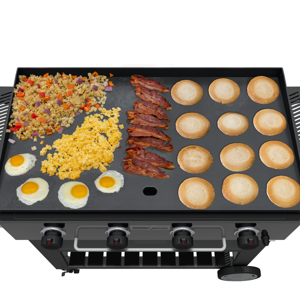 Char-Broil Charbroil® 36" Performance Series™ Propane Gas Griddle with Cart 4 Burner Flat Top Grill, Black 463259124 product view 7