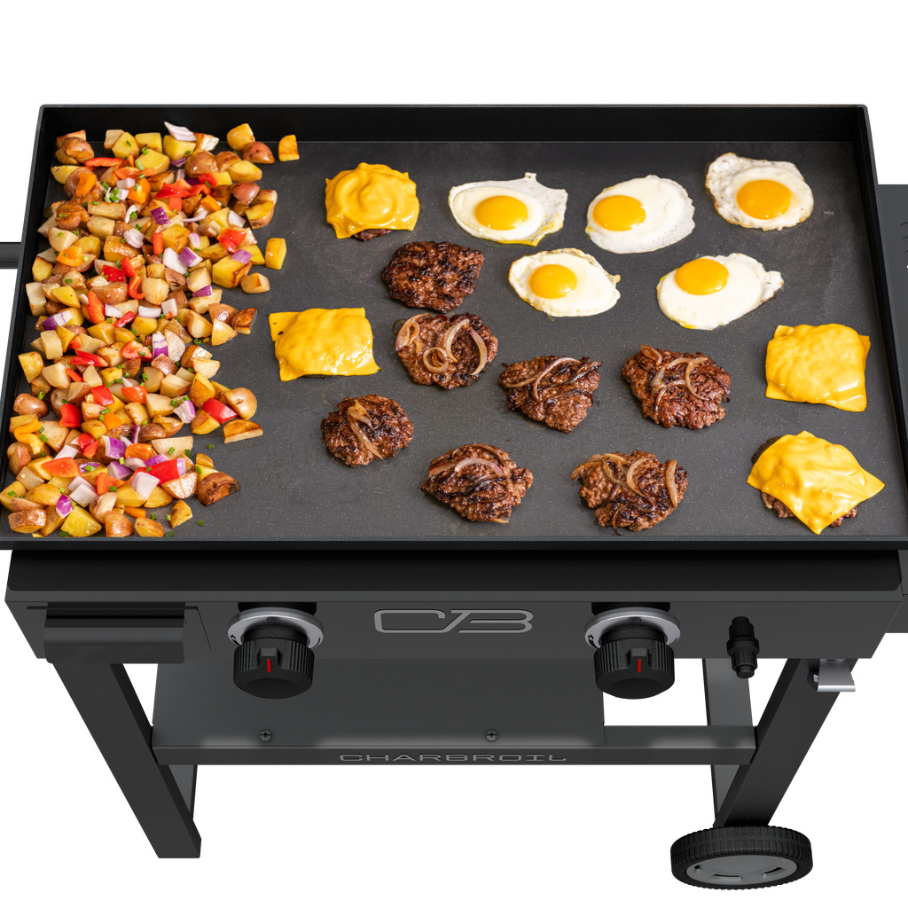 Char-Broil Charbroil® 28" Performance Series™ Propane Gas Griddle with Cart 2 Burner Flat Top Grill, Black 463459924 product view 1