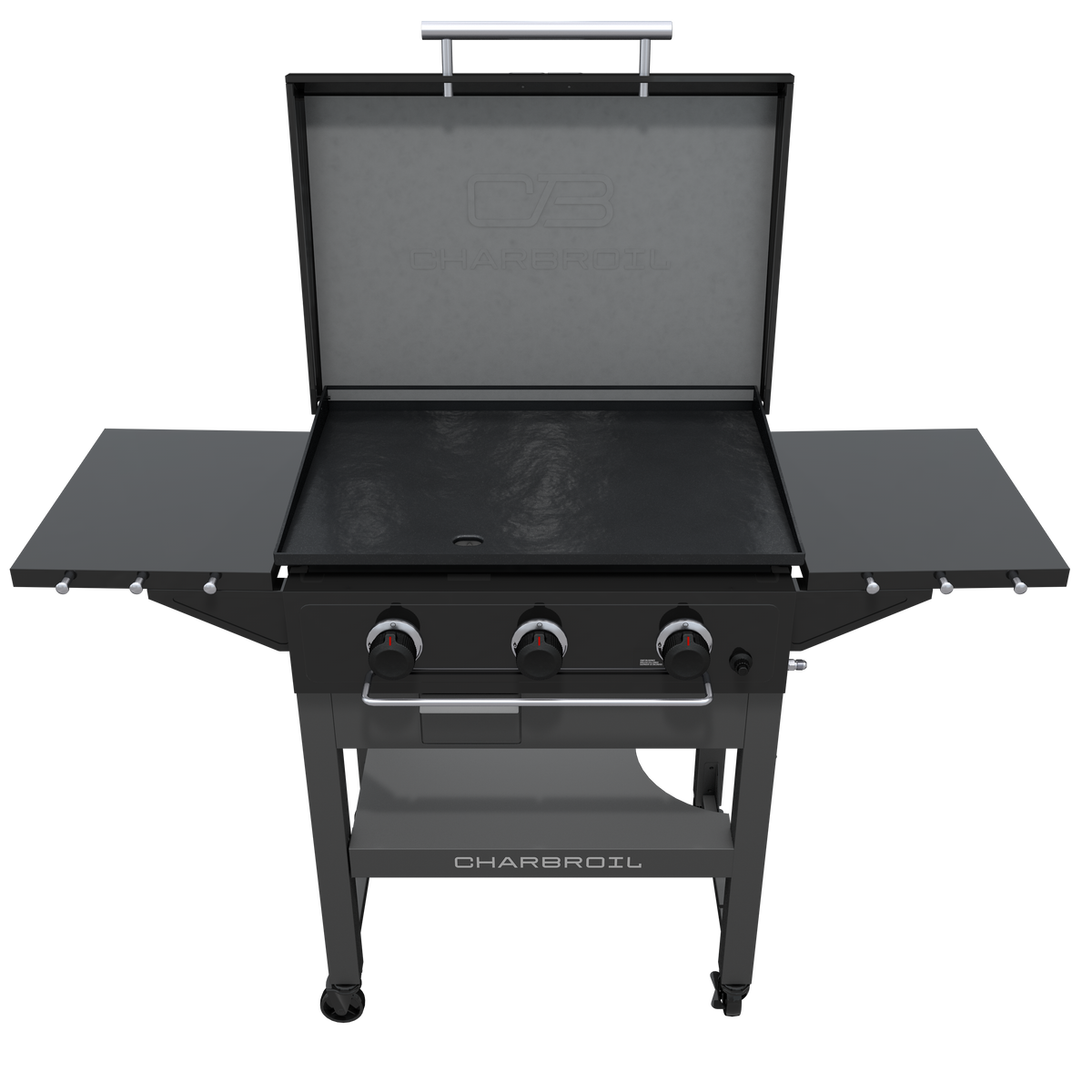 Char-Broil Charbroil® 28" XL Performance Series™ Propane Gas Griddle with Cart 3 Burner Flat Top Grill, Black 463258924 product view 9