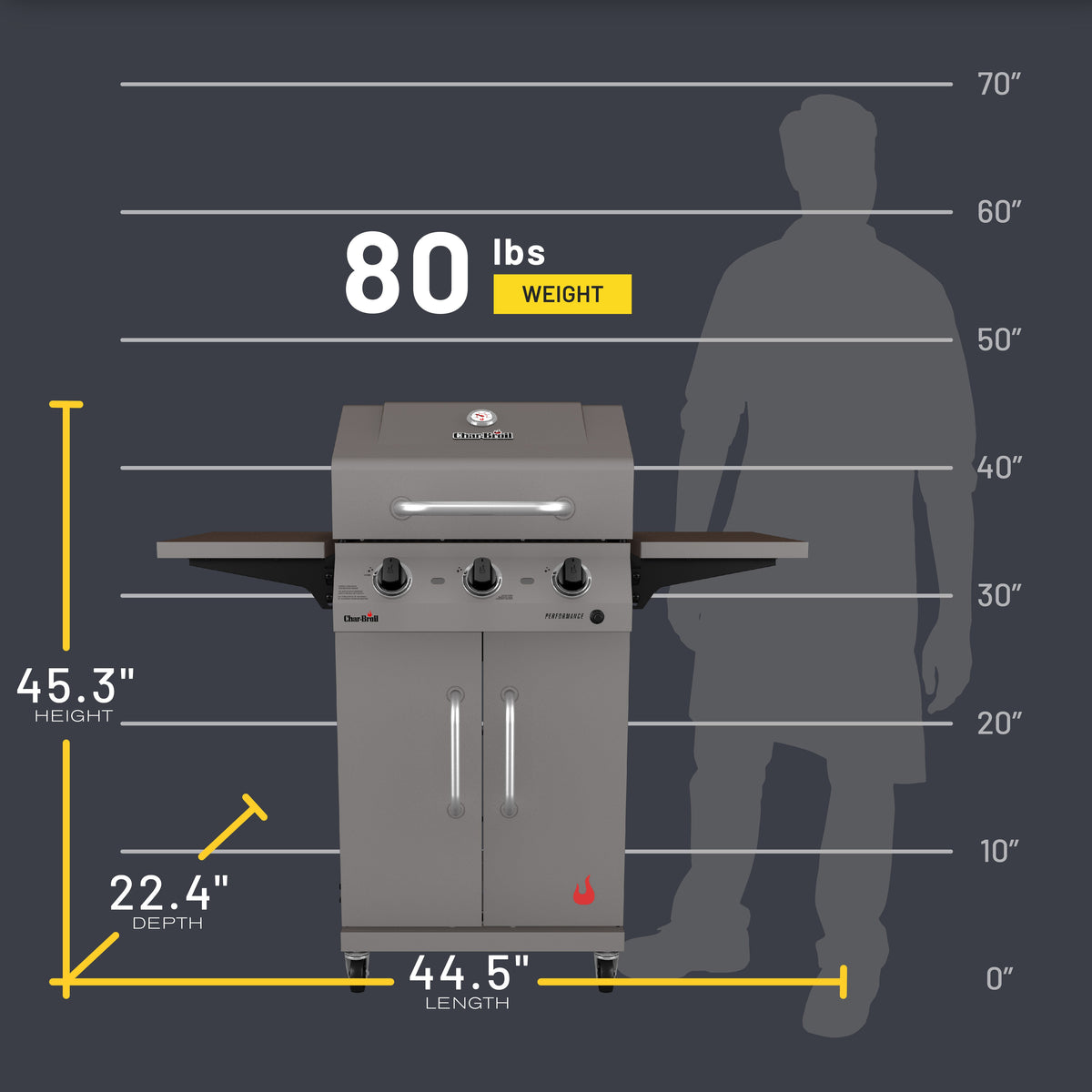 Char-Broil Performance 3B Cabinet 375 Stone product view 6