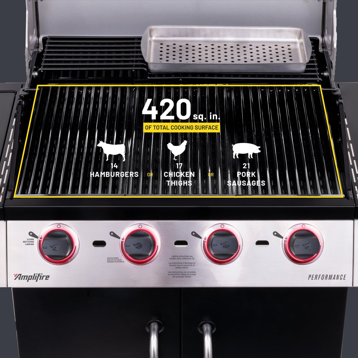 Char-Broil Char-Broil® Performance Series™ Amplifire™ 4-Burner Gas Grill product view 7