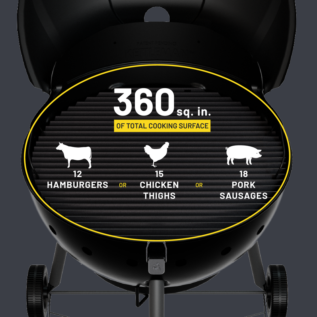 Char-Broil Kettleman® TRU-Infrared™ Charcoal Grill Black product view 7