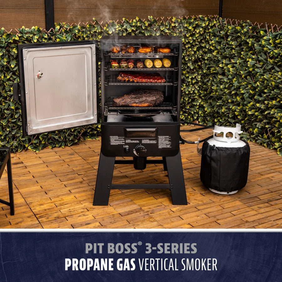 Pit Boss 30" Gas Vertical Smoker with Built-In Thermometer product view 1