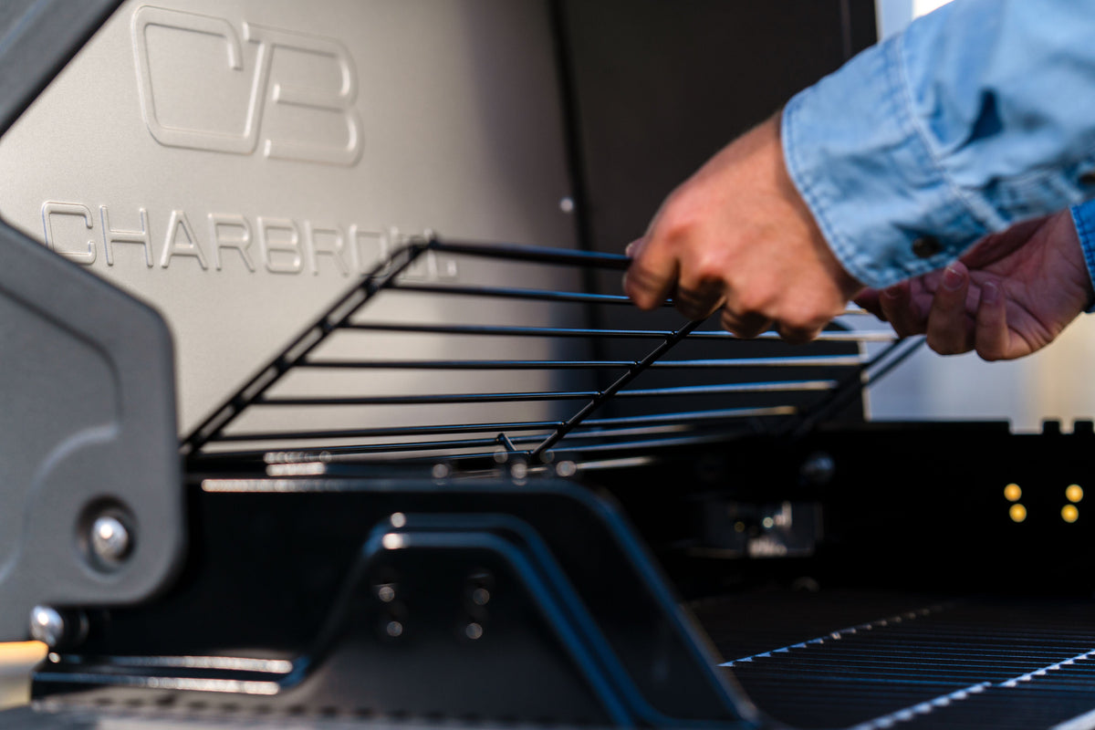 Char-Broil Performance Series™ FlavorMax™ 5 Burner Gas Grill Cabinet with Side Burner Gray Stainless product view 11