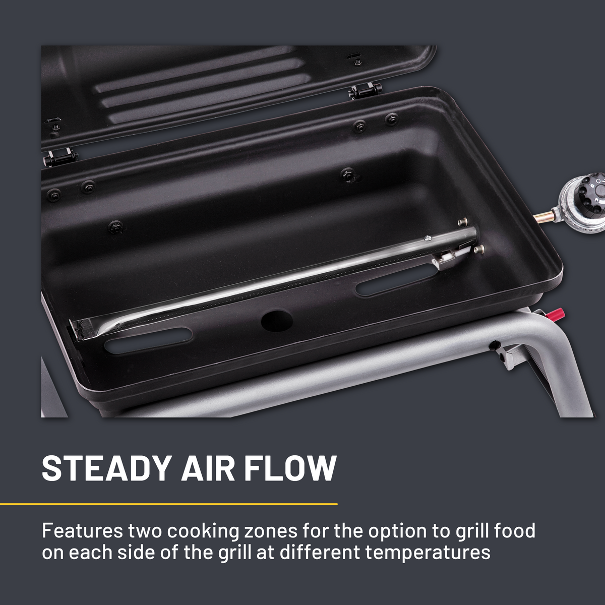 Char-Broil 1-Burner Portable Propane Gas Grill in Black product view 8