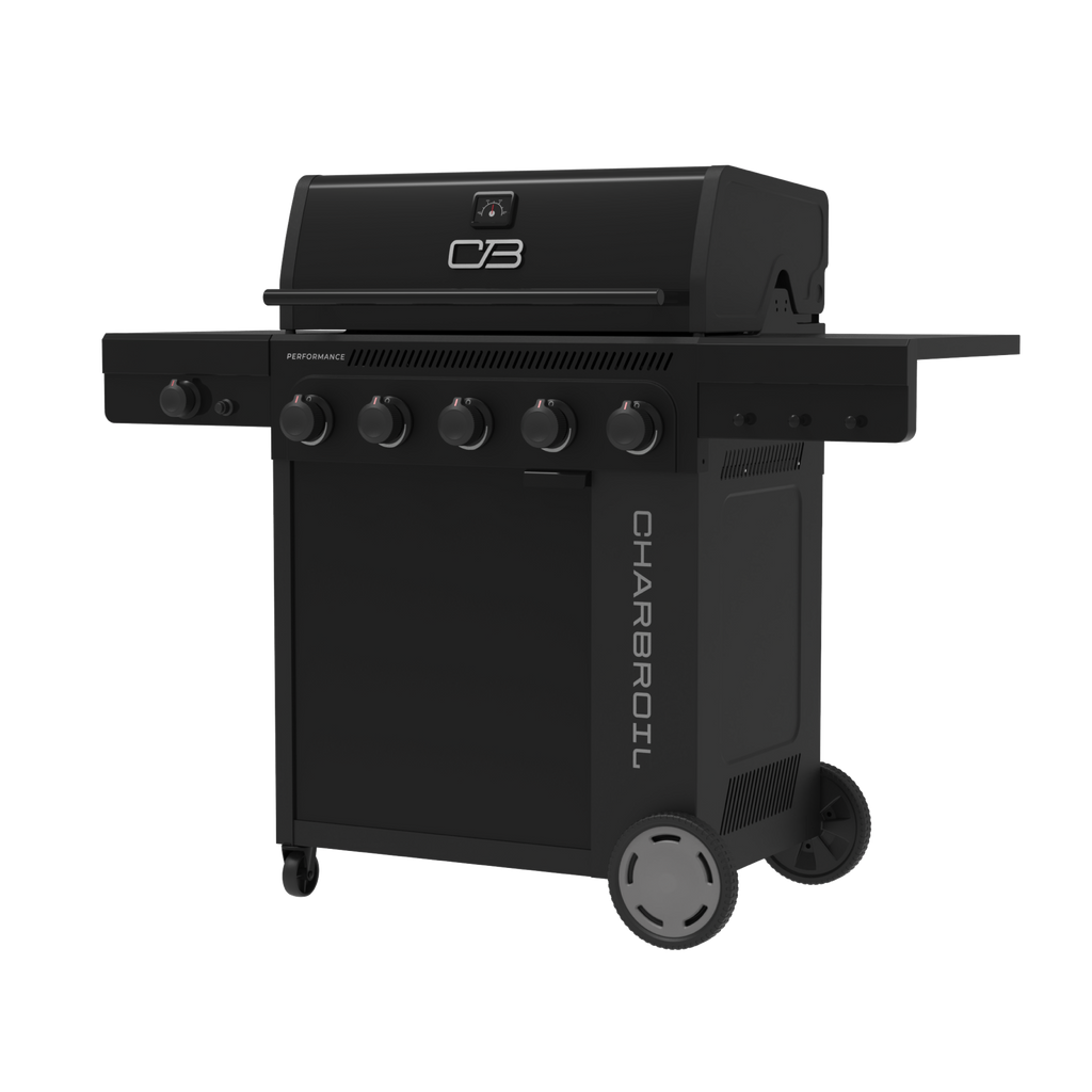 Char-Broil Performance Series™ FlavorMax™ 5 Burner Gas Grill Cabinet with Side Burner Blackout product view 1