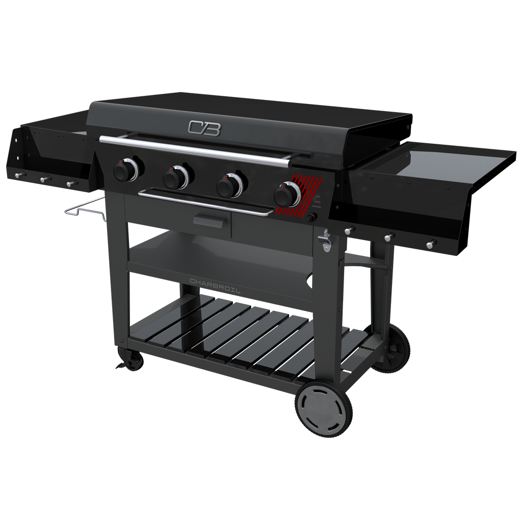 Char-Broil Charbroil® 36" Performance Series™ Deluxe Propane Gas Griddle with Cart 4 Burner Flat Top Grill, Black 463285924 product view 6