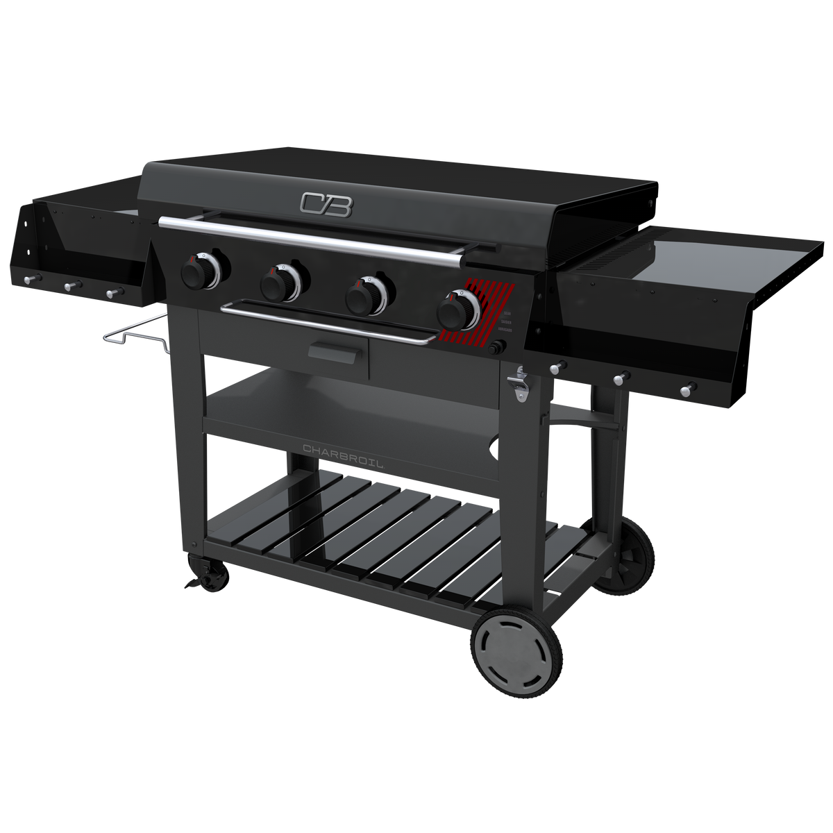 Char-Broil Charbroil® 36" Performance Series™ Deluxe Propane Gas Griddle with Cart 4 Burner Flat Top Grill, Black 463285924 product view 6