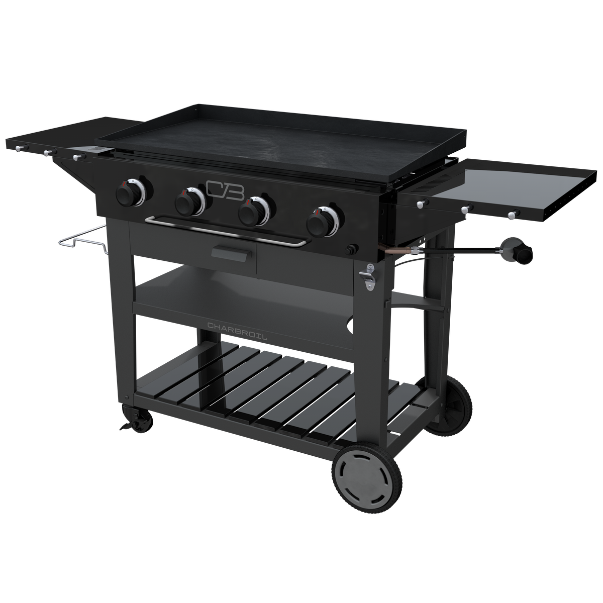 Char-Broil Charbroil® 36" Performance Series™ Propane Gas Griddle with Cart 4 Burner Flat Top Grill, Black 463259124 product view 12