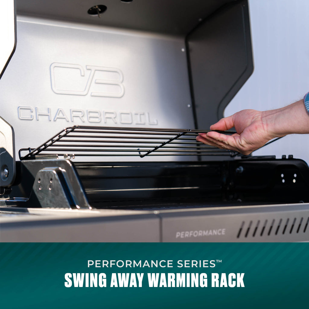 Char-Broil Performance Series™ 4-Burner Gas Grill with FlavorMax™ and Side Burner (Cabinet, Gray & Black) product view 7
