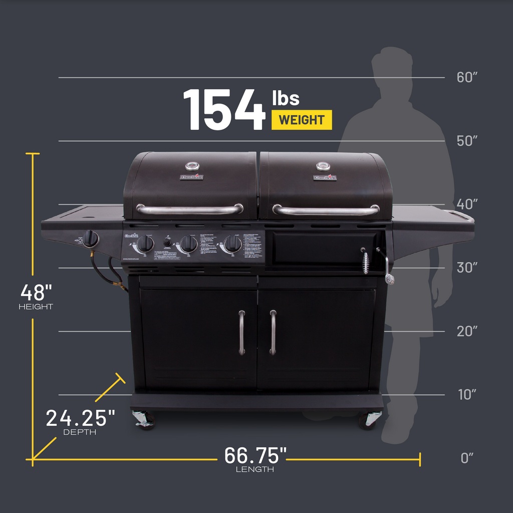 Char-Broil Deluxe Charcoal & Gas Combo Grill product view 6