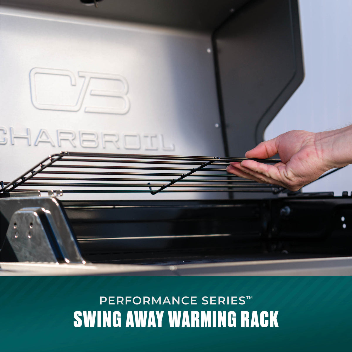 Char-Broil Performance Series™ 4-Burner Gas Grill with FlavorMax™ and Side Burner (Cabinet, Gray) product view 7