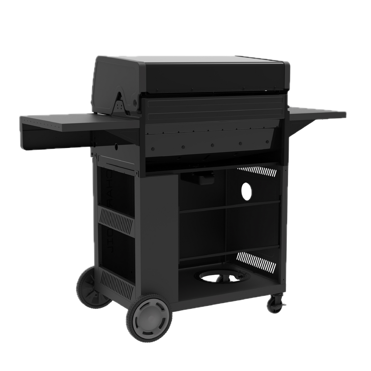 Char-Broil Performance Series™ FlavorMax™ 5 Burner Gas Grill Cabinet with Side Burner and 12" Griddle Black Gray product view 3