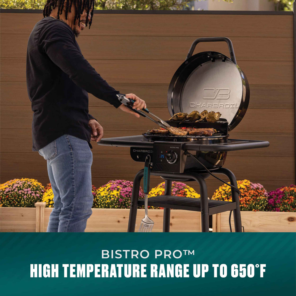 Char-Broil Bistro Pro™ Electric Grill + Charcoal Mode Blackout product view 7