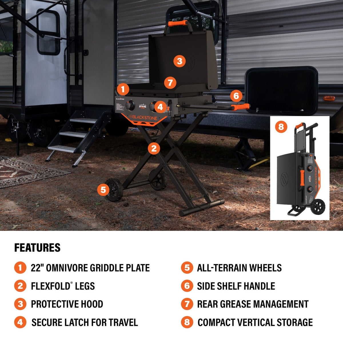 Blackstone Adventure Ready 22” Griddle with Flexfold Legs product view 3