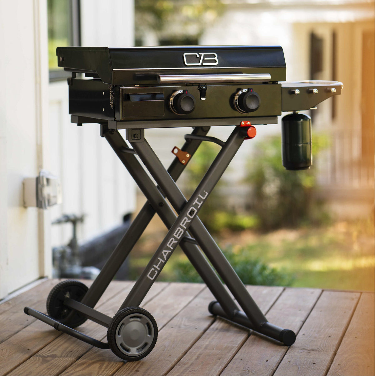 Char-Broil Charbroil® 22" Performance Series™ Folding Cart 2 Burner Portable Propane Gas Griddle, Black 463711223 product view 15