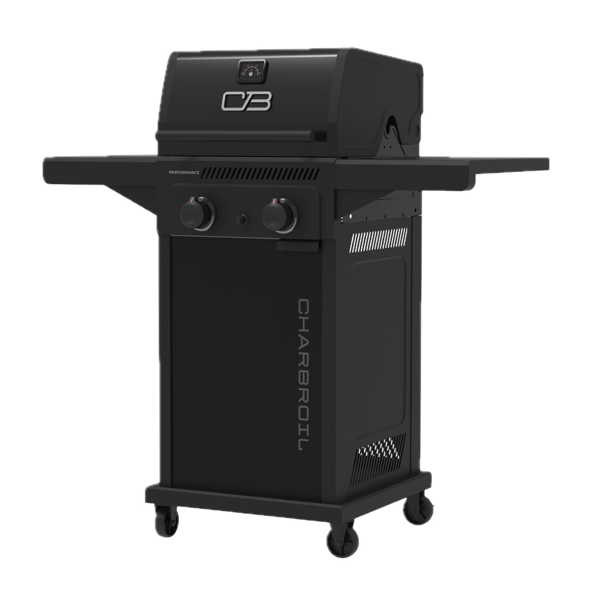 Char-Broil Performance Series™ FlavorMax™ 2 Burner Gas Grill Cabinet with Foldable Side Shelves Black product view 2