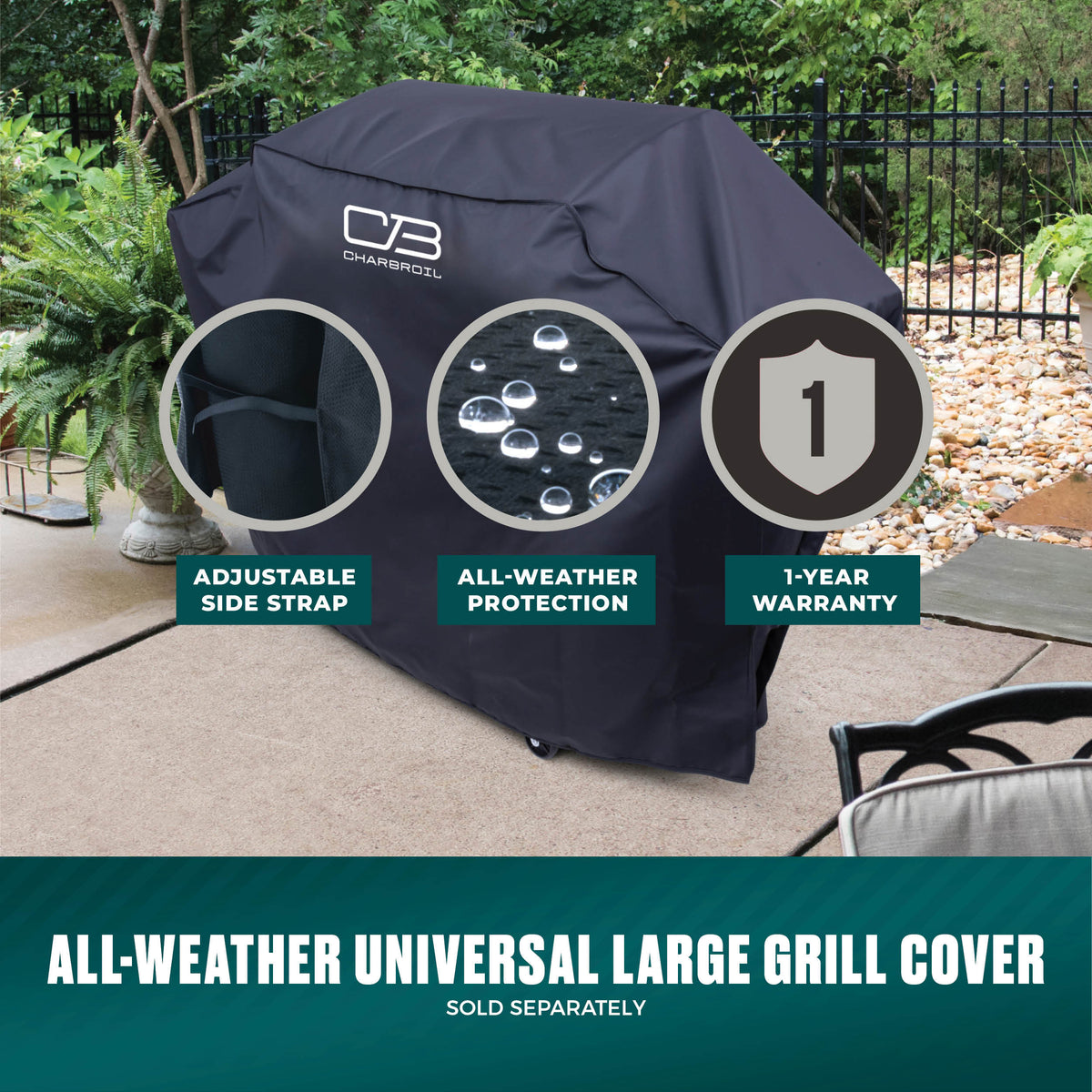 Char-Broil Commercial Series™ 4 Burner Gas Grill & Griddle (Black) product view 10