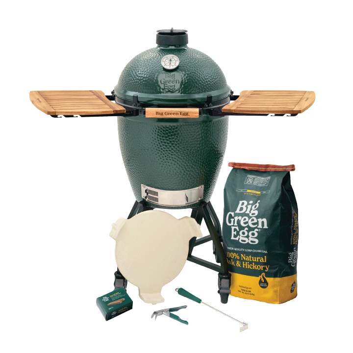 Big Green Egg Large Big Green Egg in an intEGGrated Nest+Handler with Mates Package