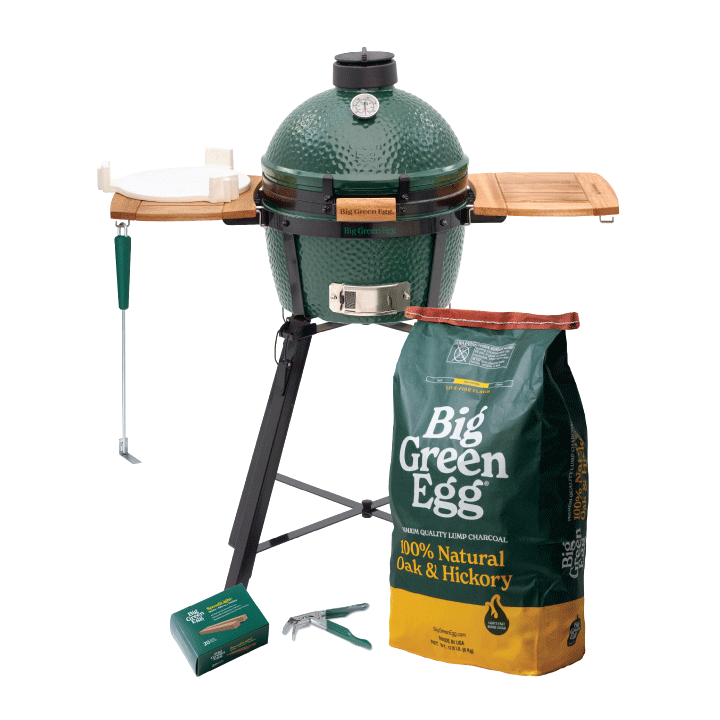 Big Green Egg MiniMax Big Green Egg with Nest and Acacia Mates Package