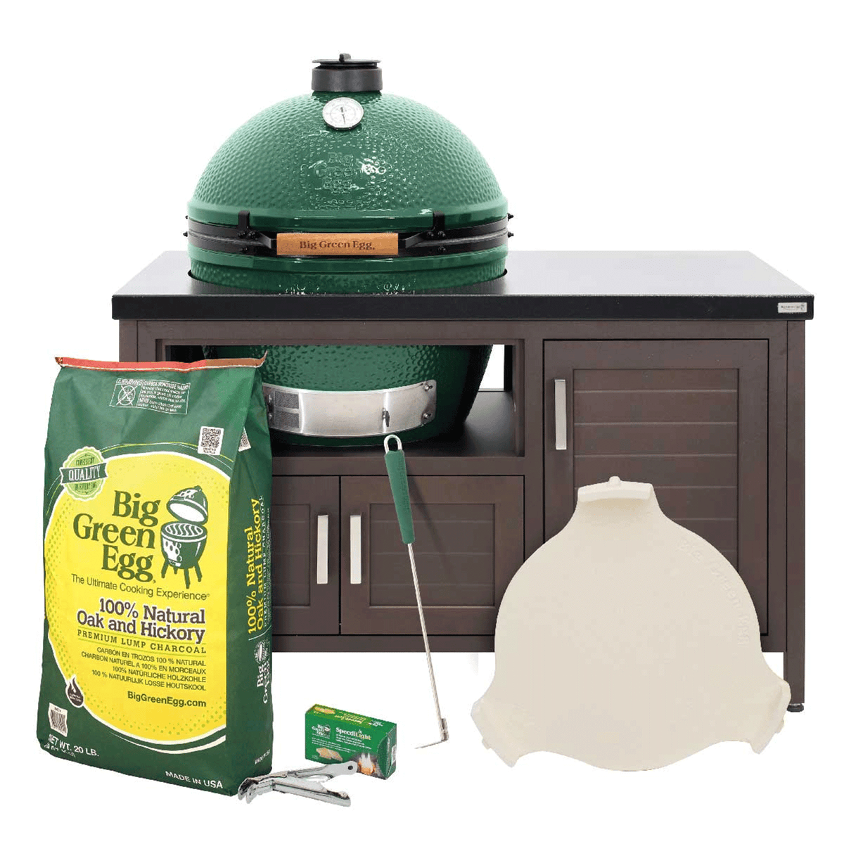 Big Green Egg XL Big Green Egg in 50.4-inch Modern Farmhouse Table Package