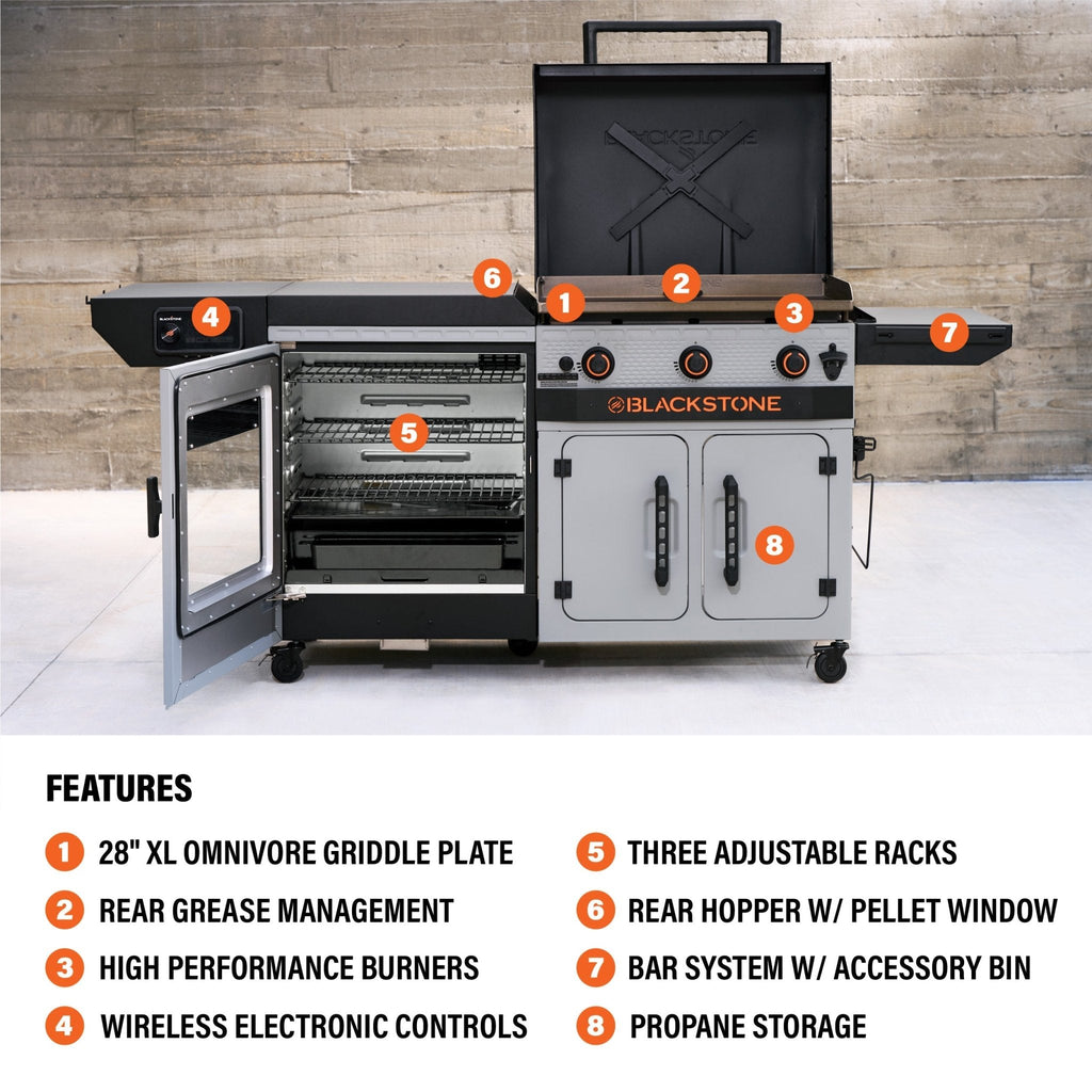 Blackstone 28" XL Griddle Vertical Pellet Smoker Combo product view 4