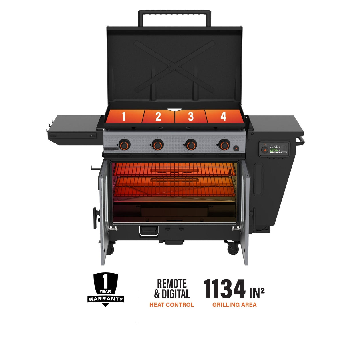Blackstone Bronco 36” Griddle Vertical Pellet Smoker Combo product view 2