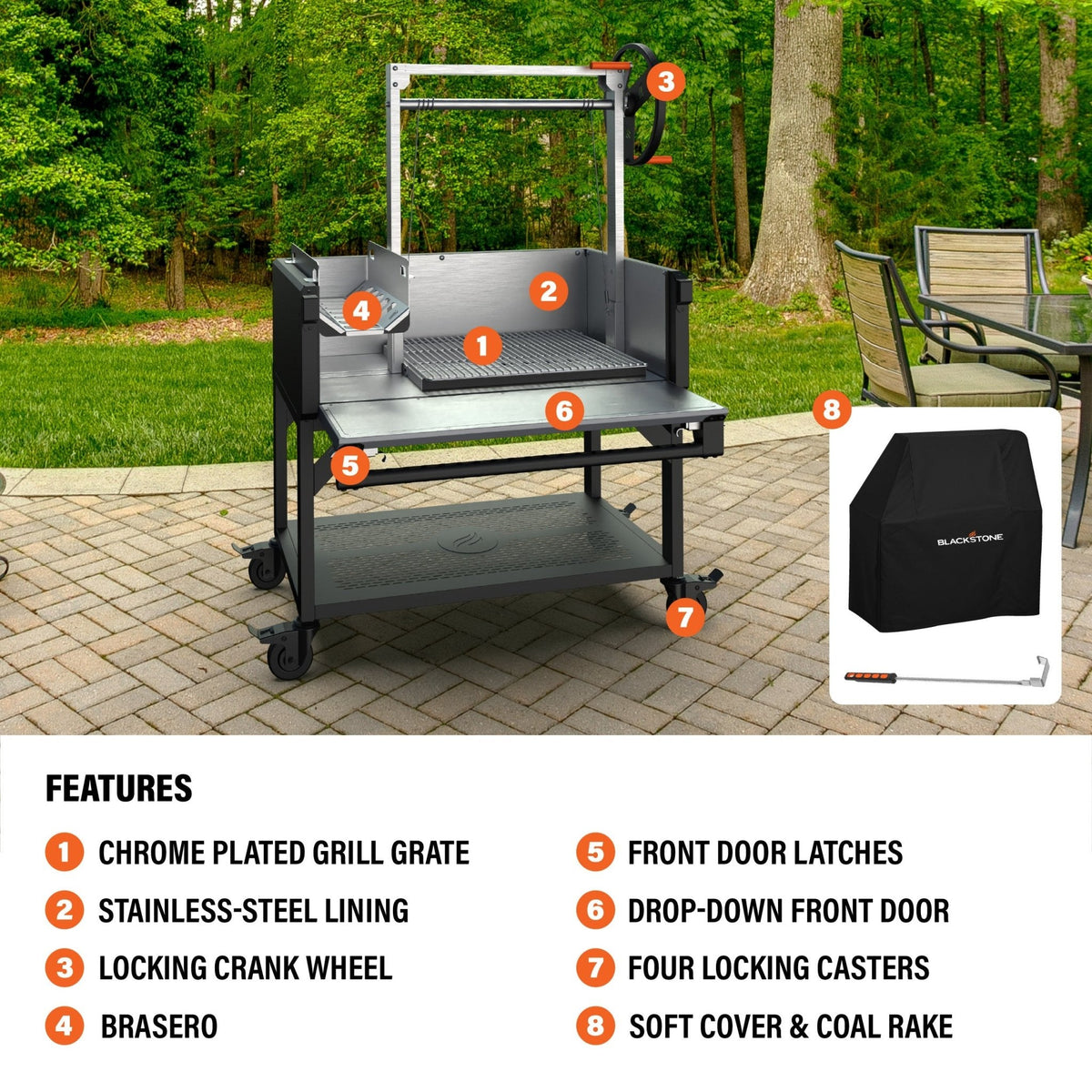 Blackstone Bronco Open Flame Grill product view 4