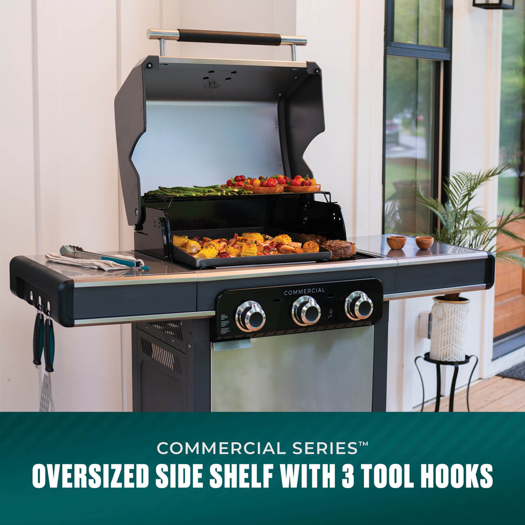 Char-Broil Commercial Series™ 3 Burner Gas Grill & Griddle product view 7