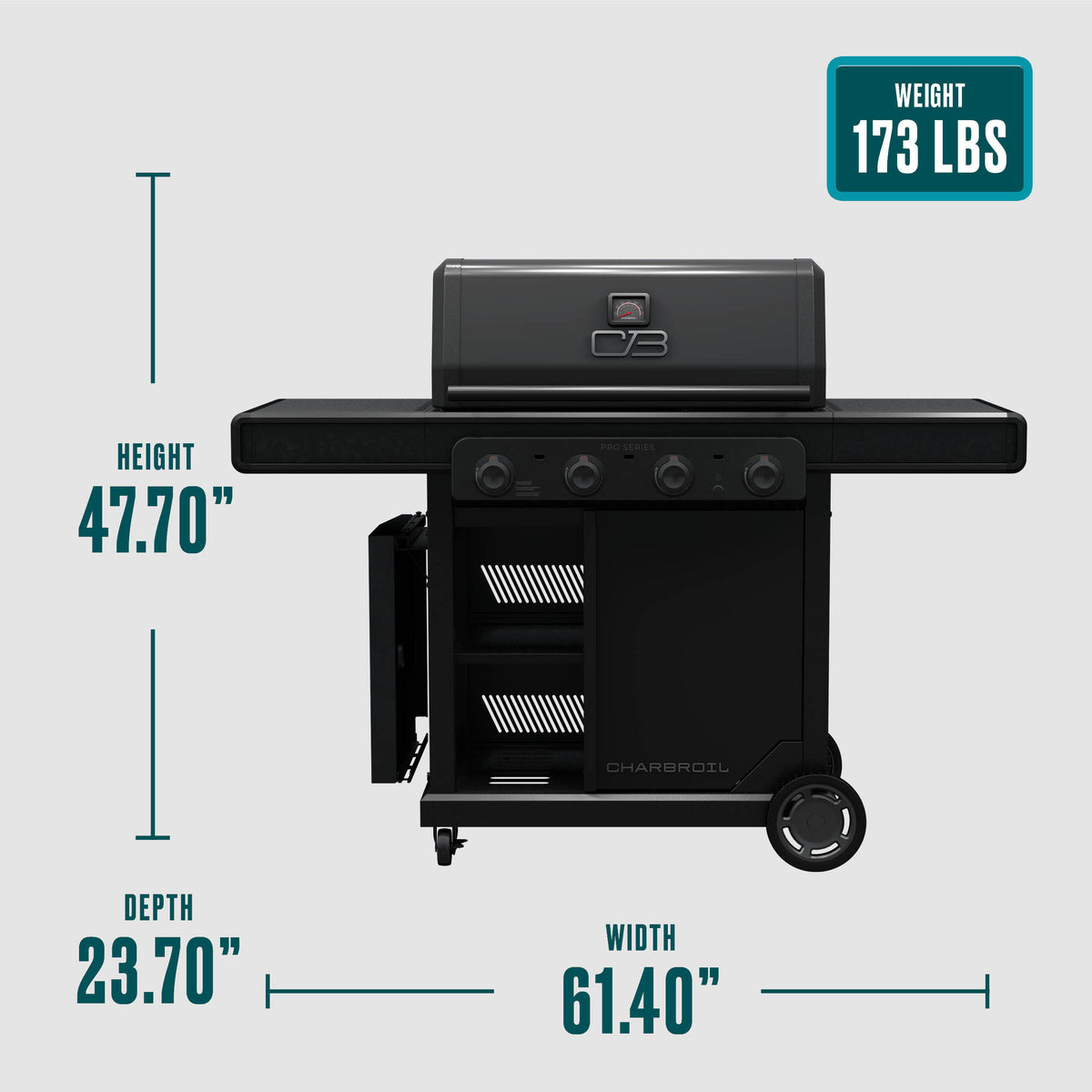 Char-Broil Pro Series™ 4 Burner Gas Grill & Griddle product view 9