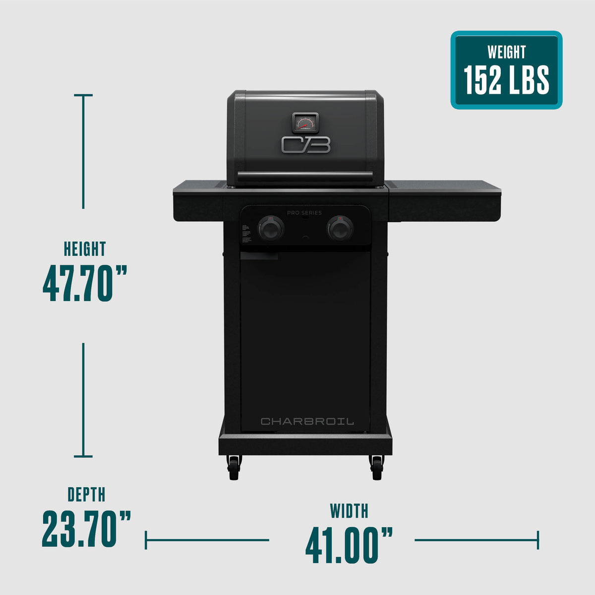 Char-Broil Pro Series™ 2 Burner Gas Grill & Griddle product view 10