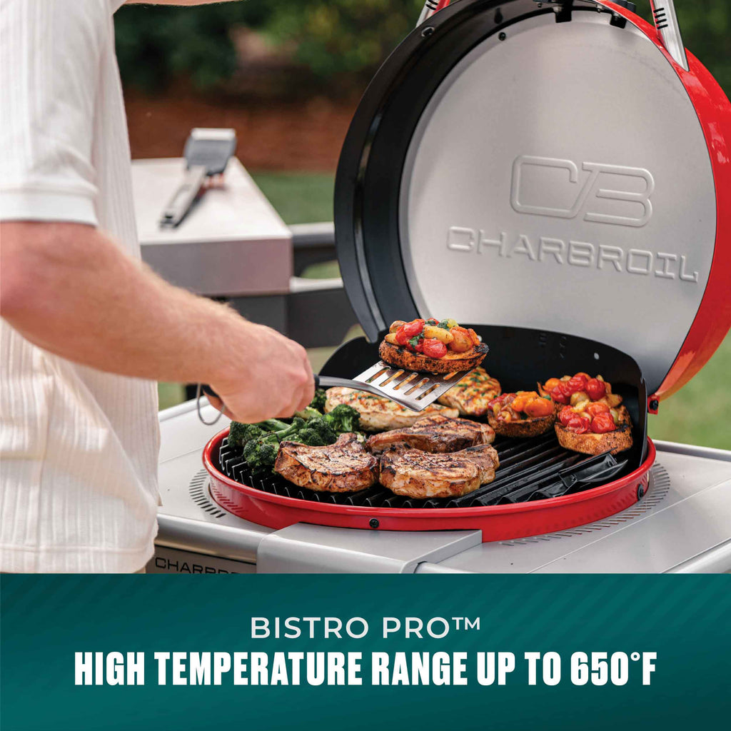 Char-Broil Bistro Pro™ Electric Grill & Griddle + Charcoal Mode Red product view 7