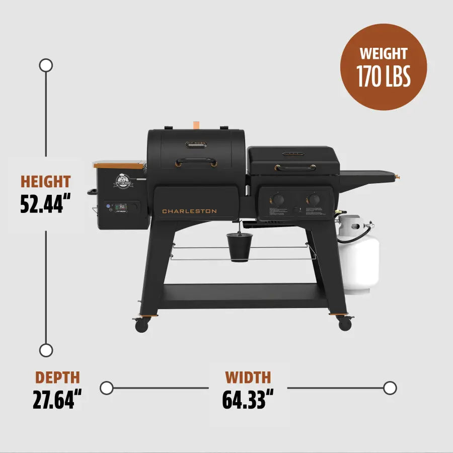 Pit Boss Charleston 1020 Combo Grill - Onyx Edition product view 5