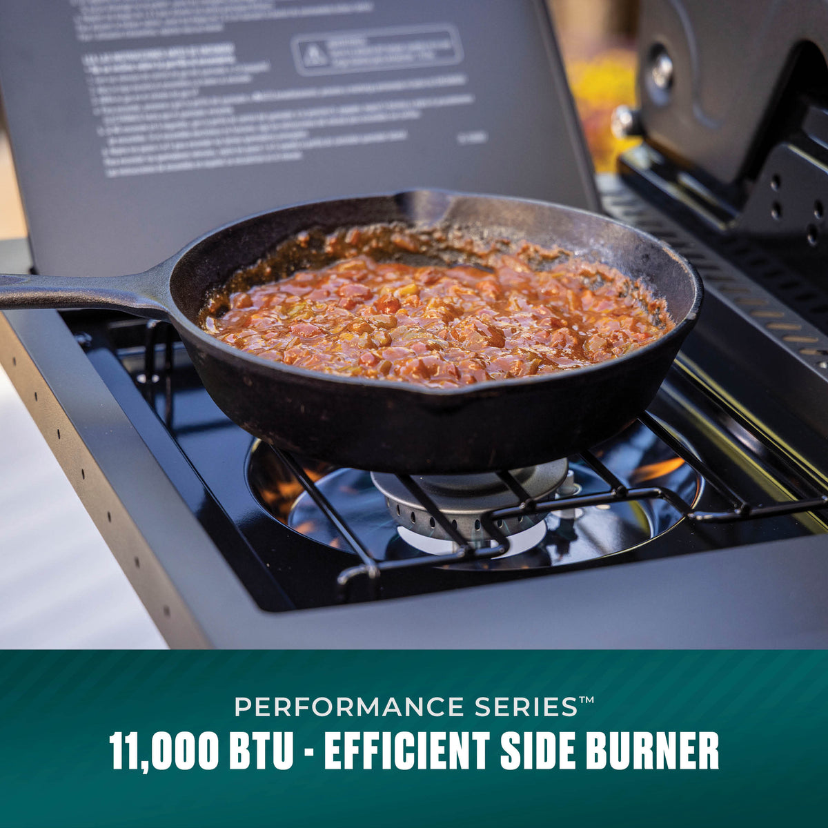 Char-Broil Performance Series™ 4-Burner Gas Grill with FlavorMax™ and Side Burner (Cart, Black/Gray) product view 8