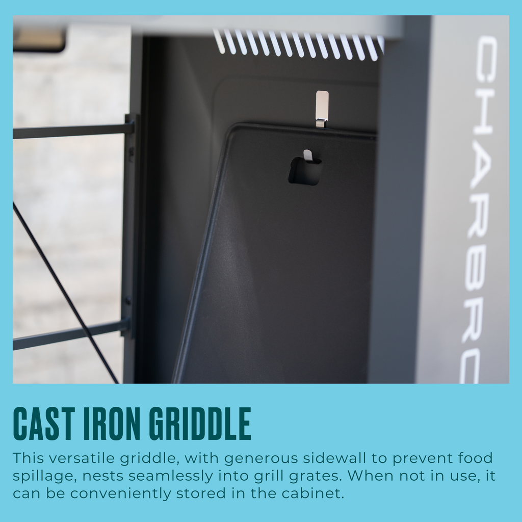 Char-Broil Performance Series™ FlavorMax™ 6 Burner Gas Grill Cabinet with Sear Burner and Side Burner Gray Stainless product view 8