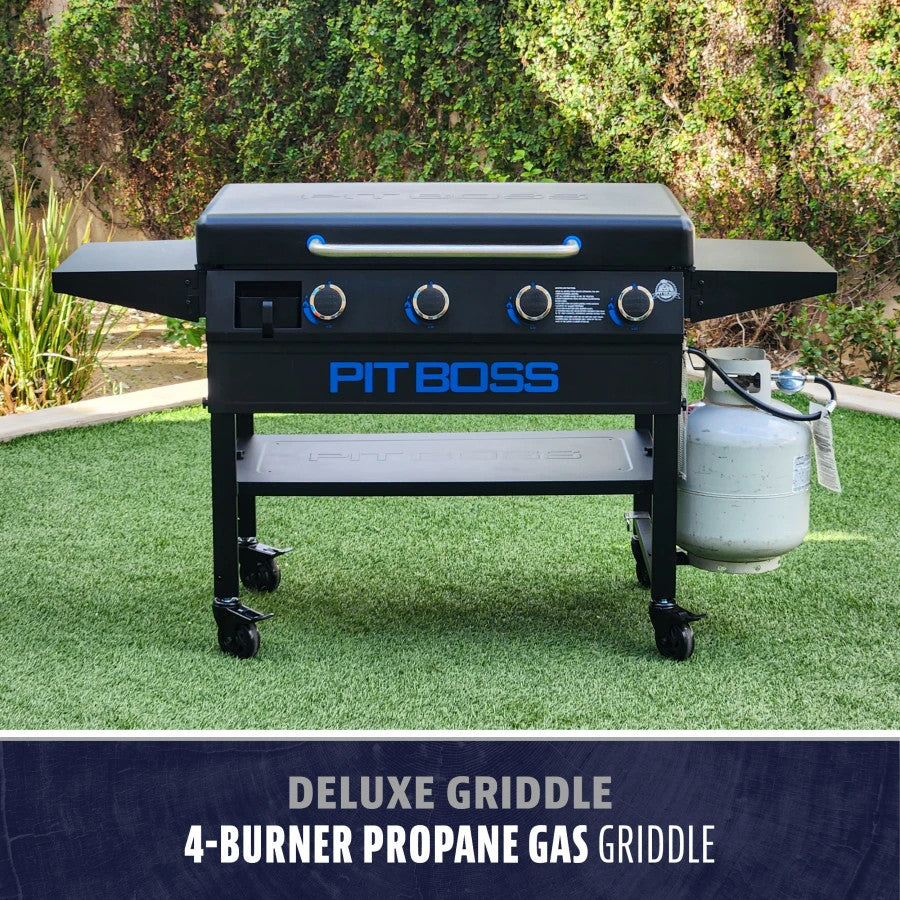 Pit Boss 4-Burner Deluxe Griddle With Side Shelves + Lid - PB4BGD1 product view 1