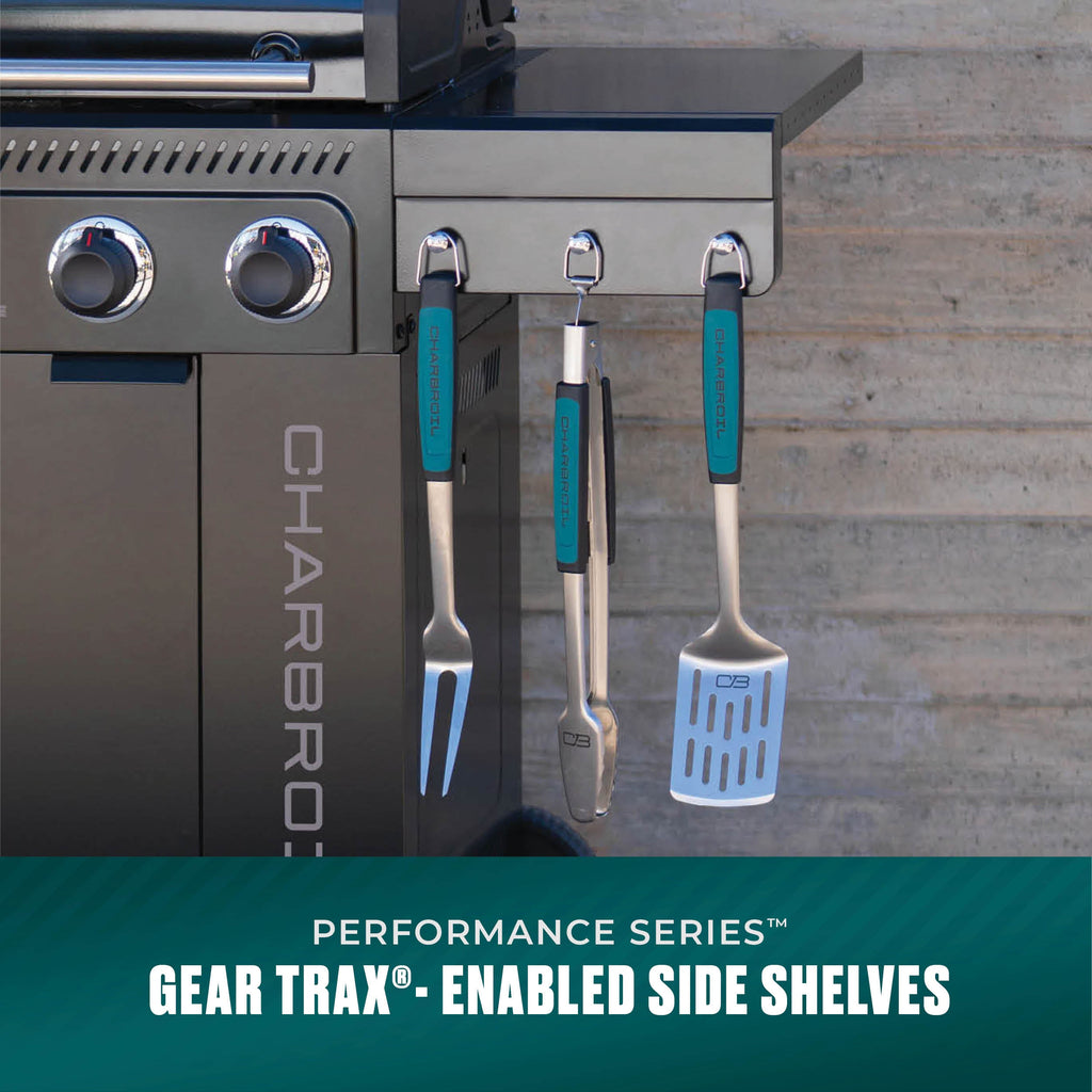 Char-Broil Performance Series™ 4-Burner Gas Grill with FlavorMax™ and Side Burner (Cabinet, Black) product view 9