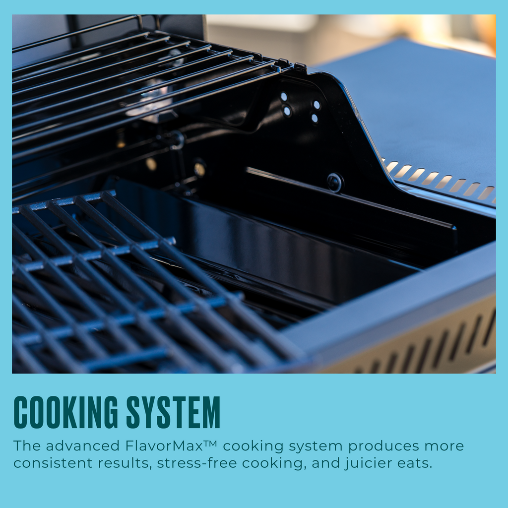 Char-Broil Performance Series™ FlavorMax™ 5 Burner Gas Grill Cart with Side Burner Blackout product view 9