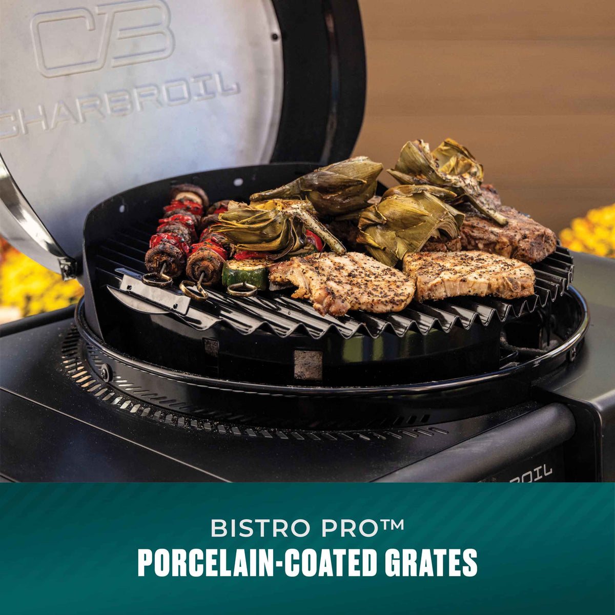 Char-Broil Bistro Pro™ Electric Grill + Charcoal Mode Blackout product view 5