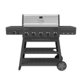 Char-Broil Performance Series™ FlavorMax™ 5 Burner Gas Grill Cart with Side Burner Gray