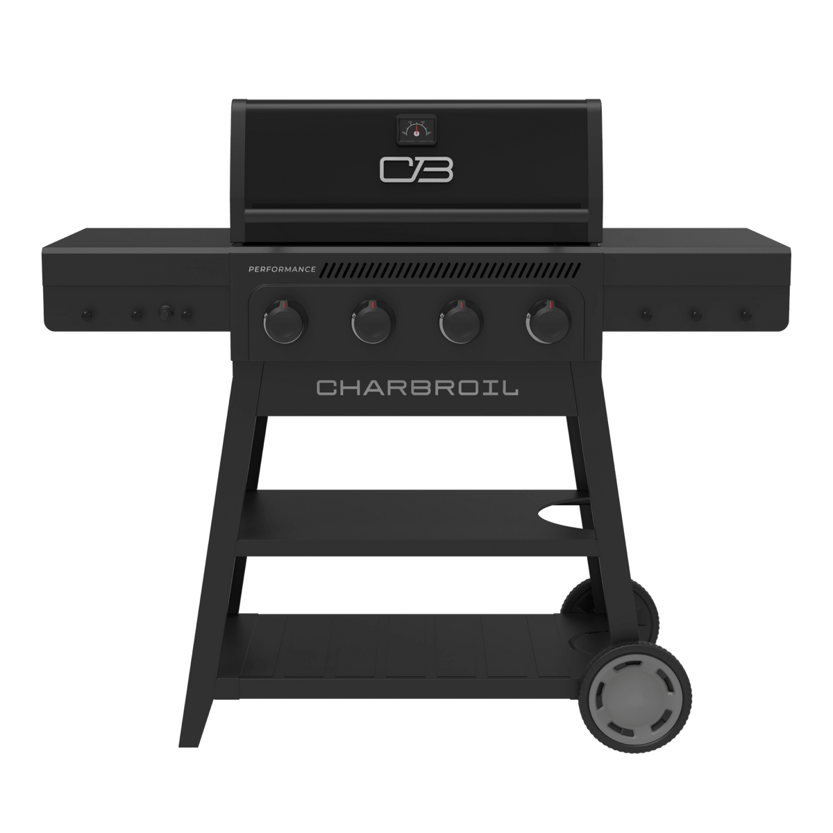 Char-Broil Performance Series™ 4-Burner Gas Grill with FlavorMax™ (Cart, Blackout)