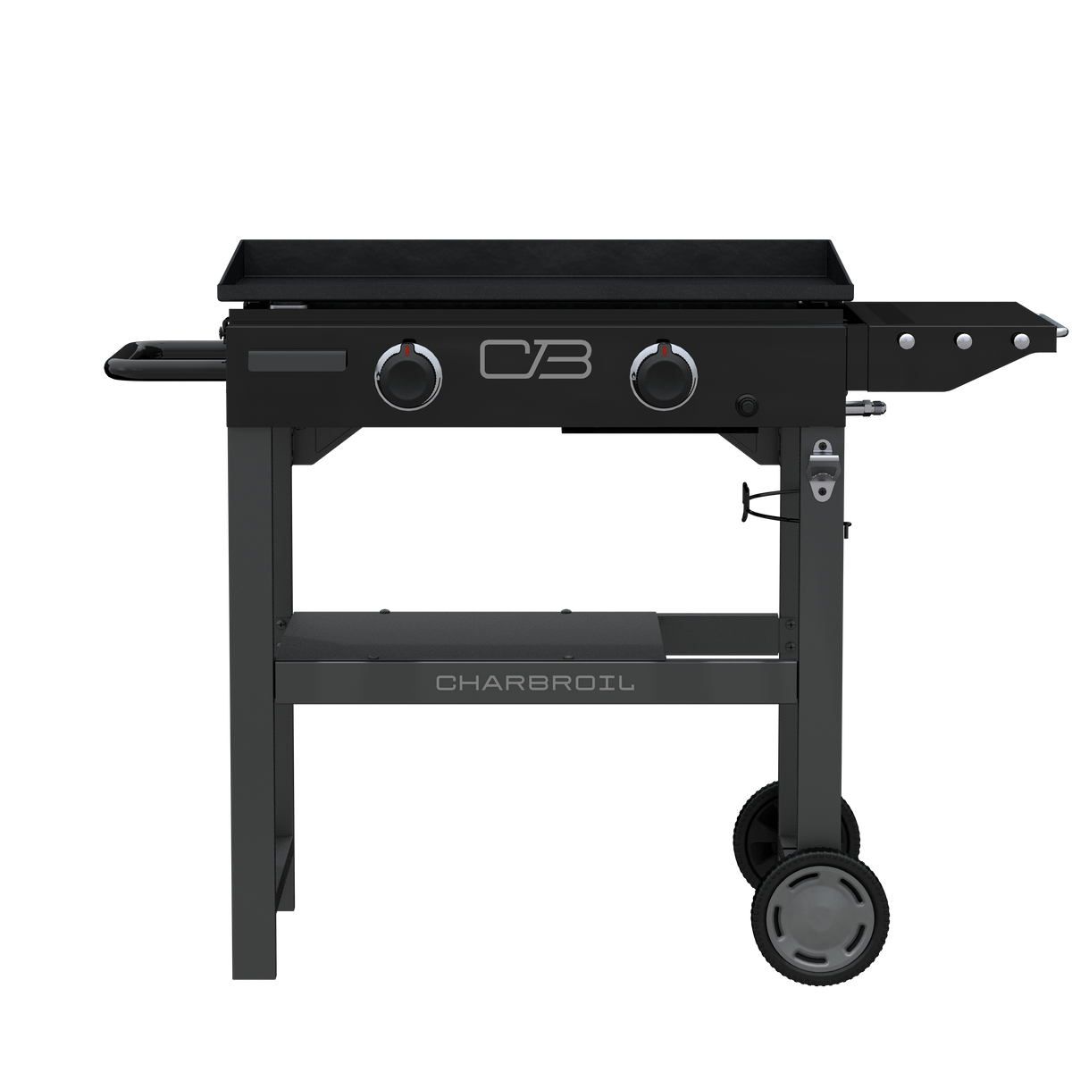 Char-Broil Charbroil® 28" Performance Series™ Propane Gas Griddle with Cart 2 Burner Flat Top Grill, Black 463459924