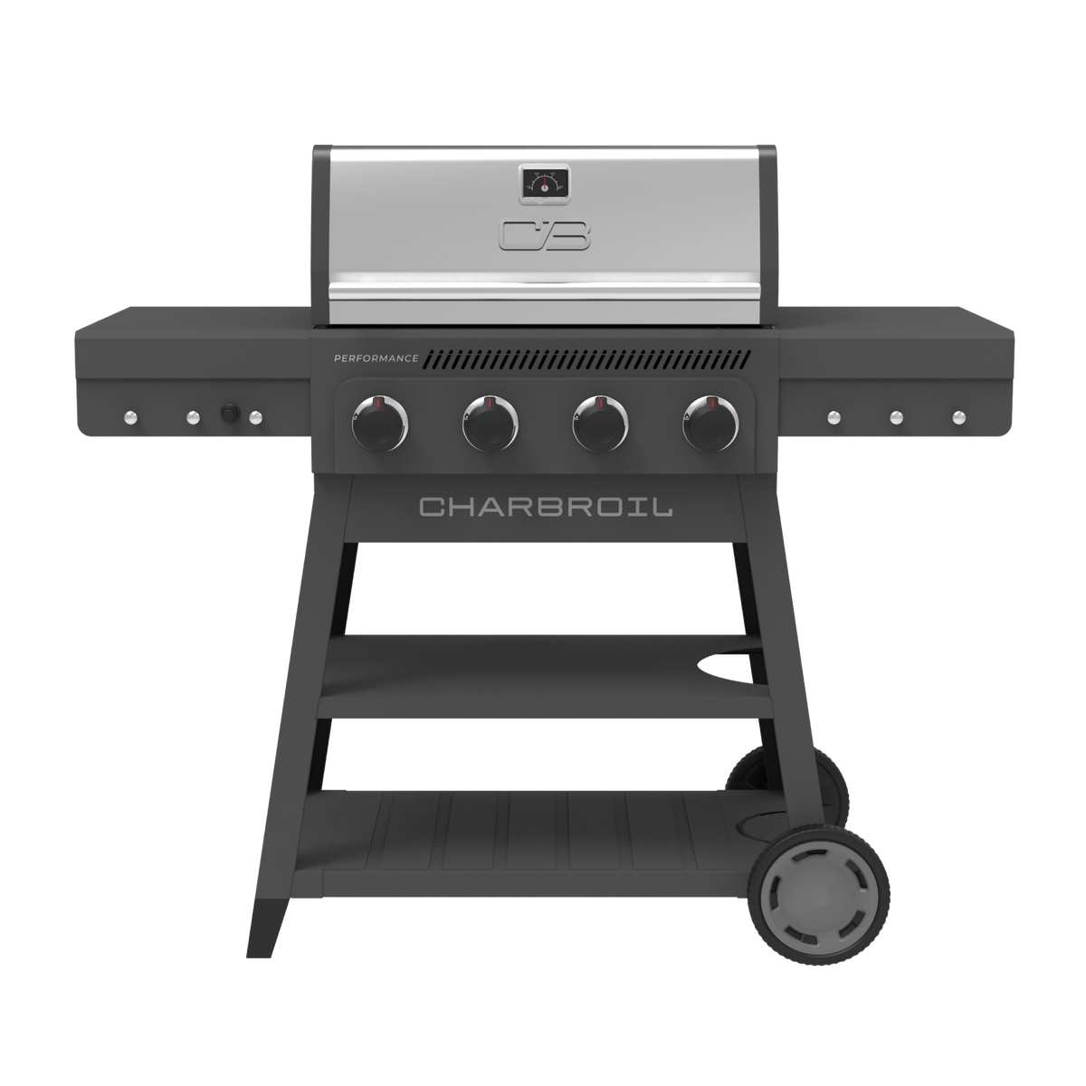 Char-Broil Performance Series™ 4-Burner Gas Grill with FlavorMax™ (Cart, Gray)